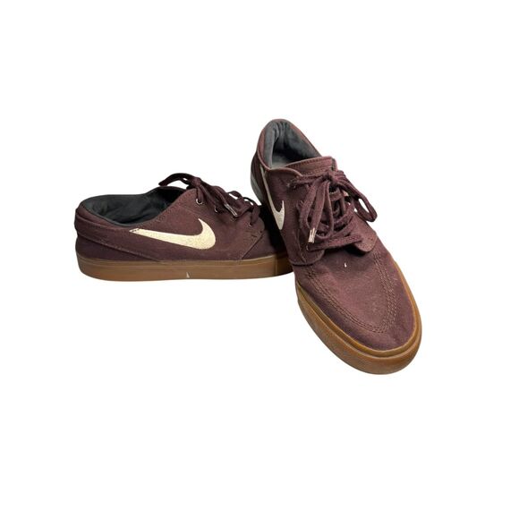 Nike SB Zoom Stefan Janoski Maroon Canvas Mahogany Gum Sz 9 Men AR7718-202 - Picture 1 of 11